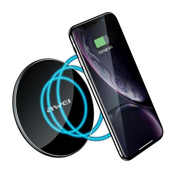 Bezdrátová nabíječka AWEI wireless charger W8 10W black