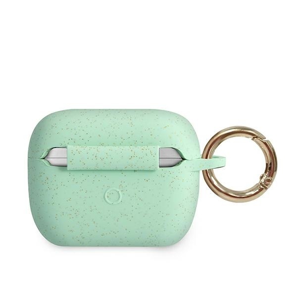 Kryt Guess GUACAPSILGLGN Apple AirPods Pro cover green Silicone Glitter