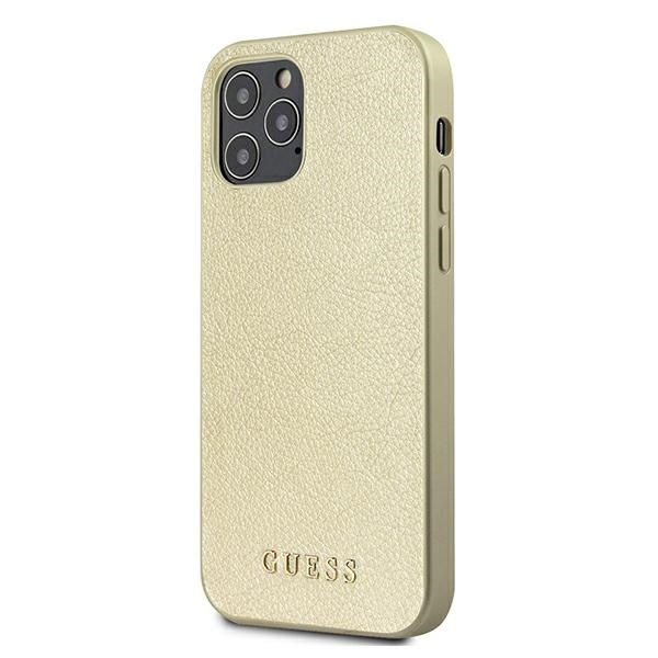 Kryt Guess GUHCP12LIGLGO Apple iPhone 12 Pro Max gold hardcase Iridescent