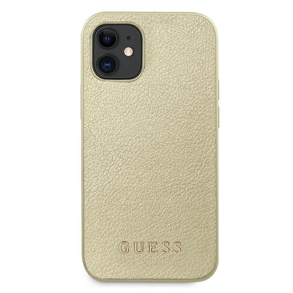 Kryt Guess GUHCP12SIGLGO Apple iPhone 12 mini gold hardcase Iridescent