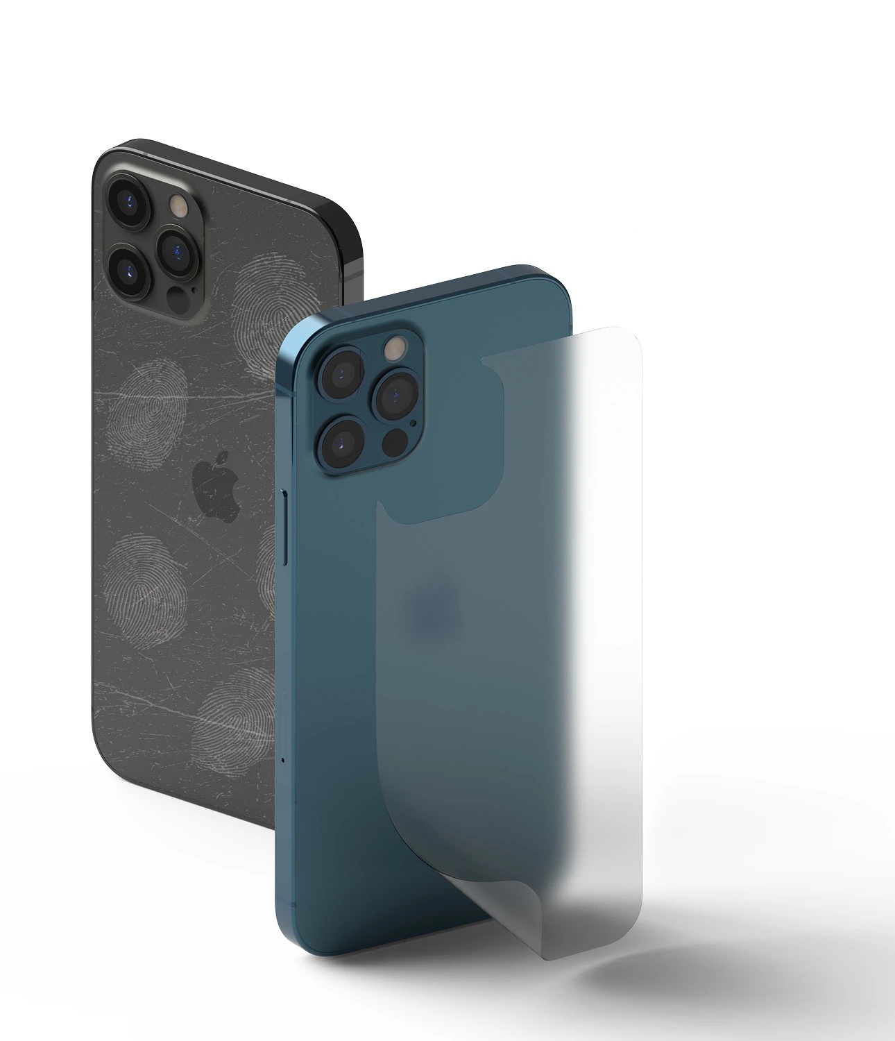 Kryt Ringke Invisible Defender Back Protector Matte Apple iPhone 12 Pro Max [2 PACK]