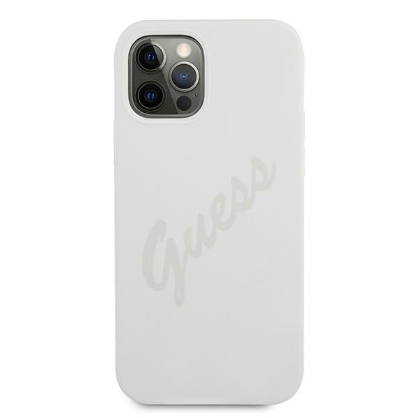 Kryt Guess GUHCP12LLSVSCR Apple iPhone 12 Pro Max cream hardcase Script Vintage