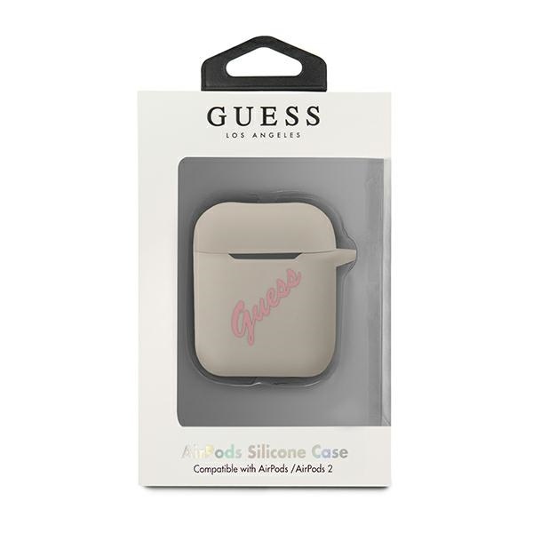 Kryt Guess GUACA2LSVSGP Apple AirPods cover grey pink Silicone Vintage