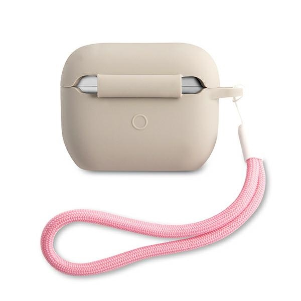 Kryt Guess GUACAPLSVSGP Apple AirPods Pro cover grey pink Silicone Vintage