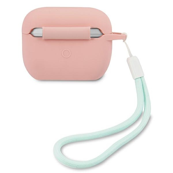Kryt Guess GUACAPLSVSPG Apple AirPods Pro cover pink green Silicone Vintage