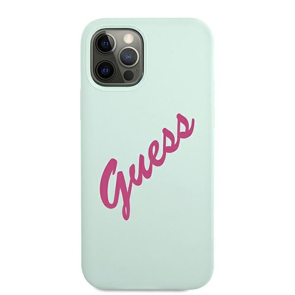 Kryt Guess GUHCP12LLSVSBF Apple iPhone 12 Pro Max blue fuschia hardcase Silicone Vintage