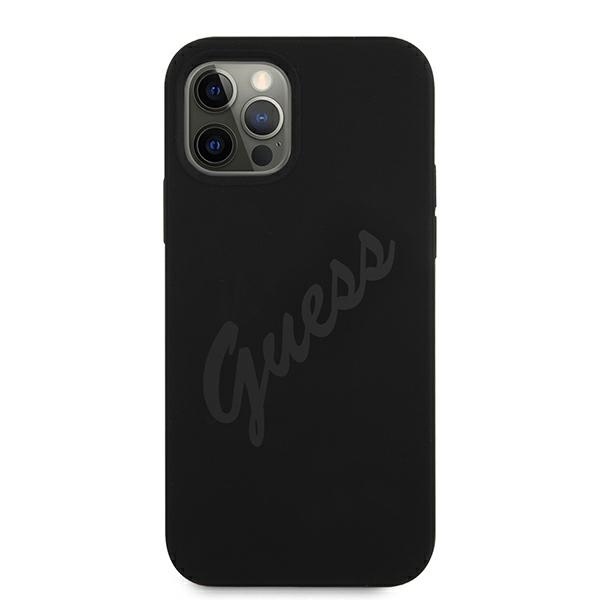 Kryt Guess GUHCP12LLSVSBK Apple iPhone 12 Pro Max black hardcase Script Vintage