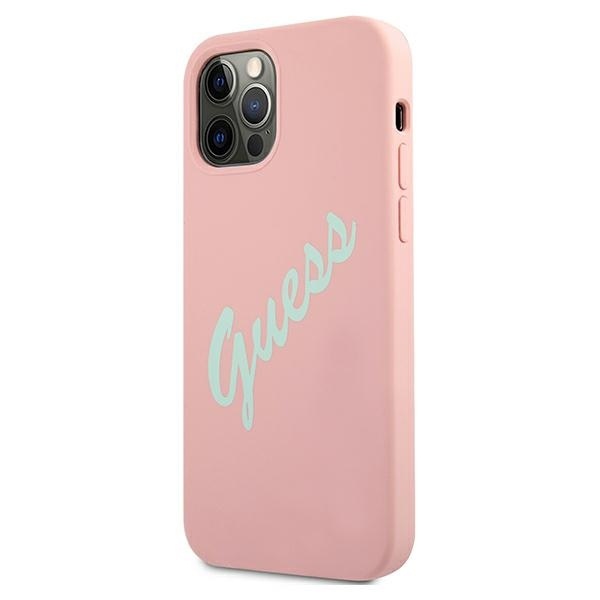 Kryt Guess GUHCP12LLSVSPG Apple iPhone 12 Pro Max green pink hardcase Silicone Vintage