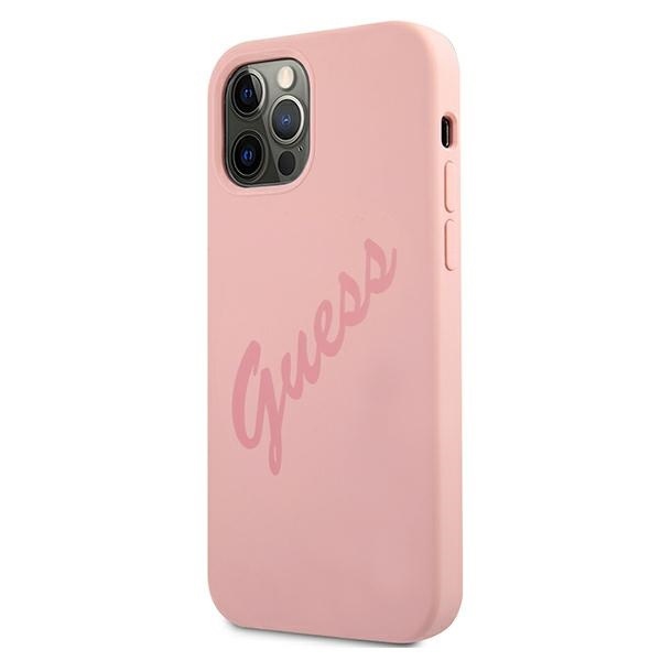 Kryt Guess GUHCP12LLSVSPI Apple iPhone 12 Pro Max pink hardcase Script Vintage