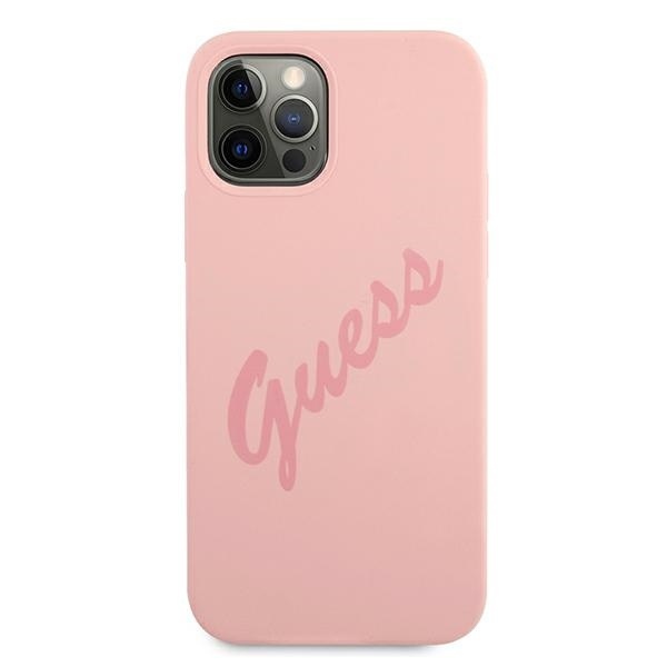 Kryt Guess GUHCP12LLSVSPI Apple iPhone 12 Pro Max pink hardcase Script Vintage