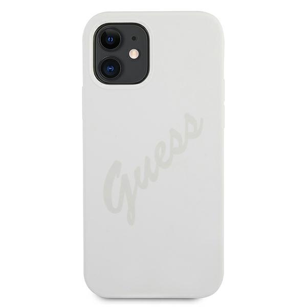 Kryt Guess GUHCP12SLSVSCR Apple iPhone 12 mini cream hardcase Script Vintage