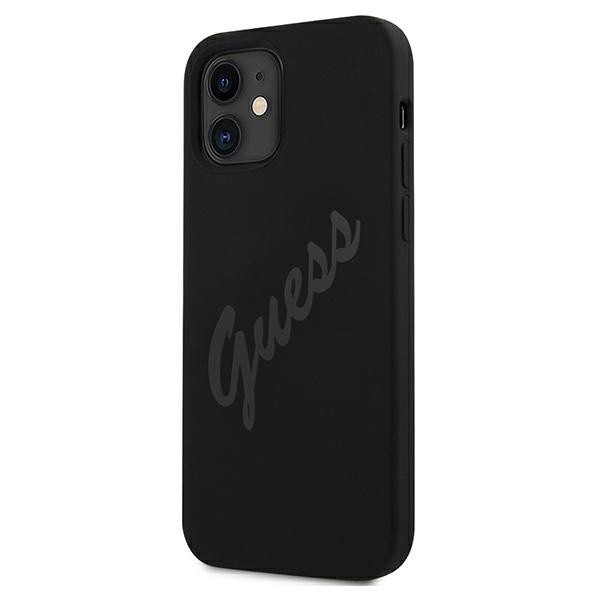 Kryt Guess GUHCP12SLSVSBK Apple iPhone 12 mini black hardcase Script Vintage