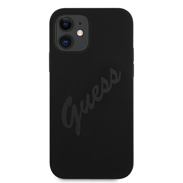 Kryt Guess GUHCP12SLSVSBK Apple iPhone 12 mini black hardcase Script Vintage