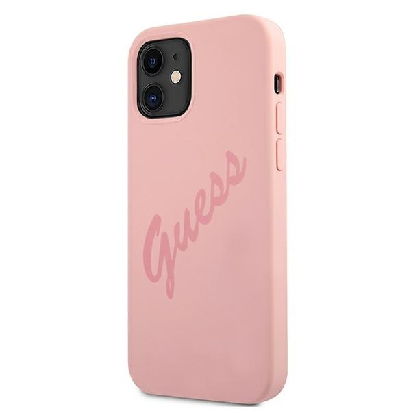 Kryt Guess GUHCP12SLSVSPI Apple iPhone 12 mini pink hardcase Script Vintage
