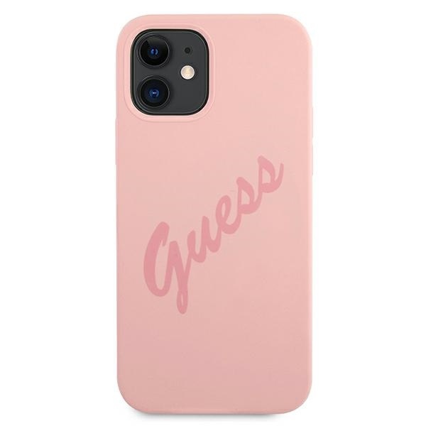 Kryt Guess GUHCP12SLSVSPI Apple iPhone 12 mini pink hardcase Script Vintage