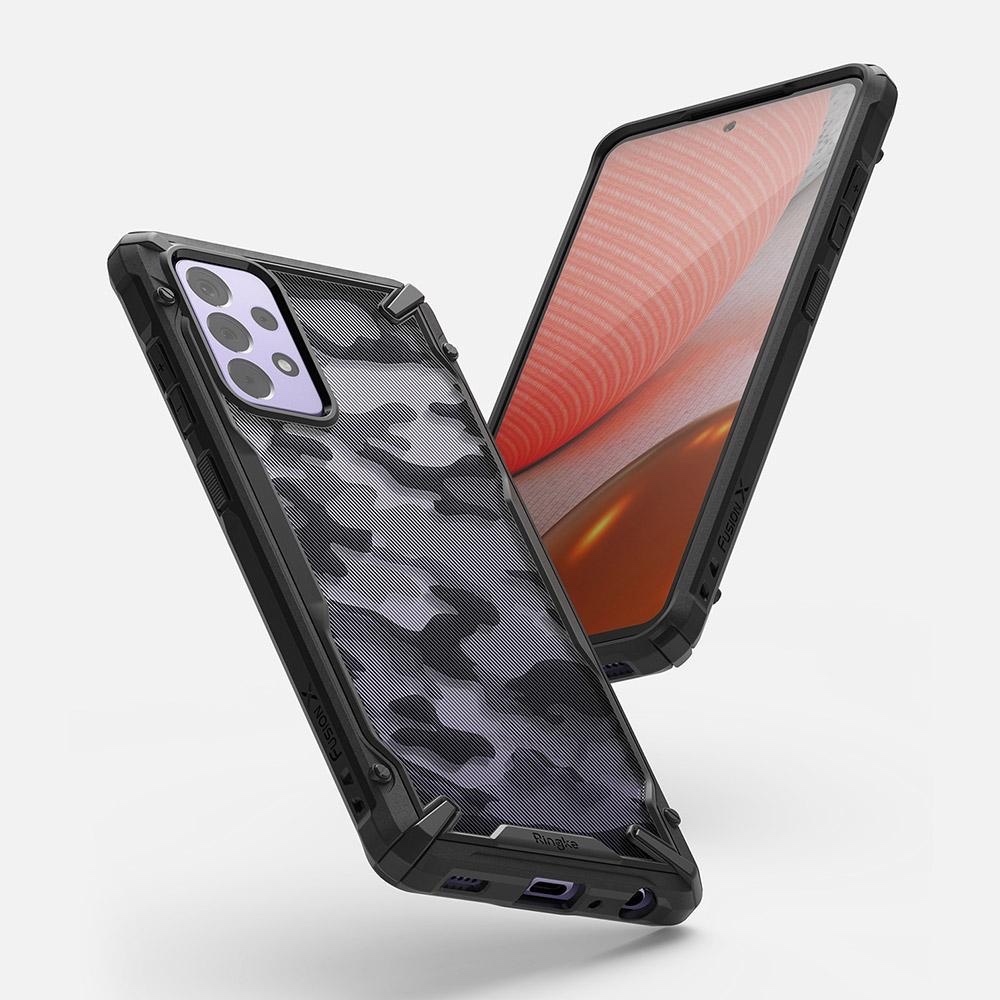 Kryt Ringke Fusion-X Design Samsung Galaxy A72 5G Camo Black