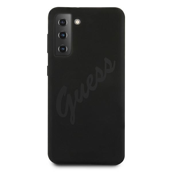 Kryt Guess GUHCS21MLSVSBK Samsung Galaxy S21+ Plus black hardcase Script Vintage