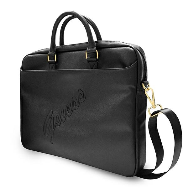 Kryt Guess GUCB15PUSASBK 15 inch black Saffiano Script