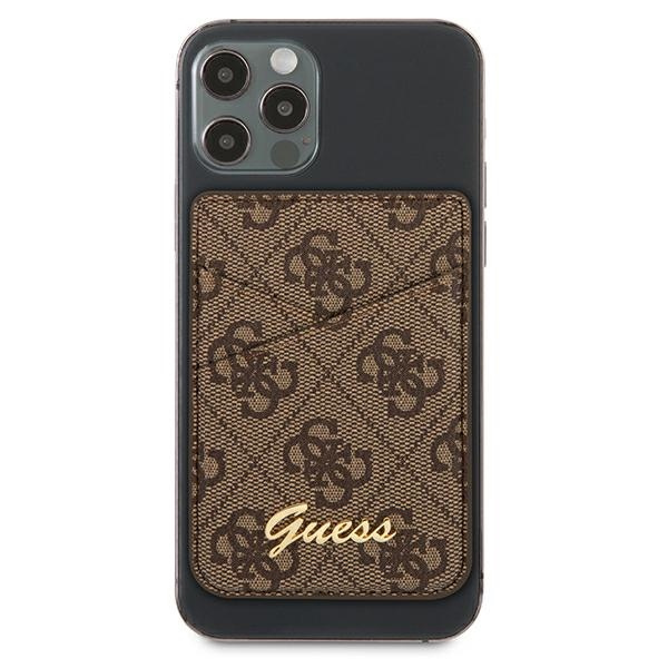 Pouzdro Guess Wallet Card Slot GUWMS4GTLBR MagSafe 4G brown