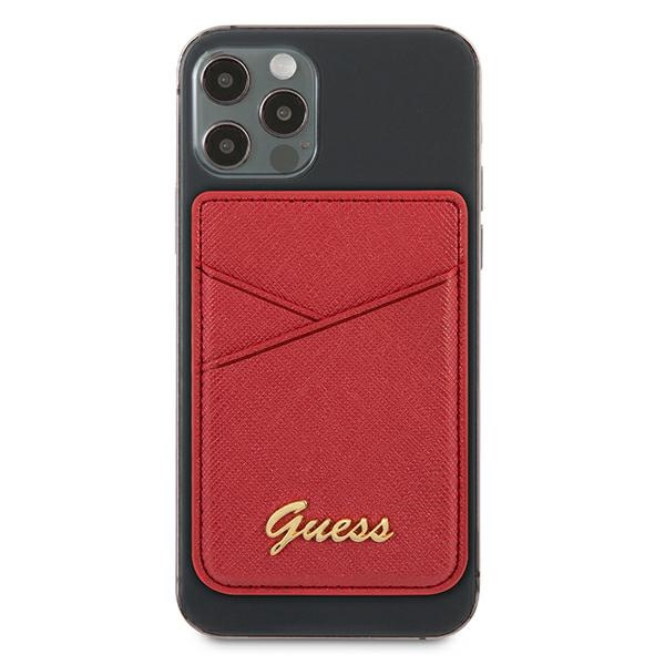 Pouzdro Guess Wallet Card Slot GUWMSSASLRE MagSafe Saffiano red