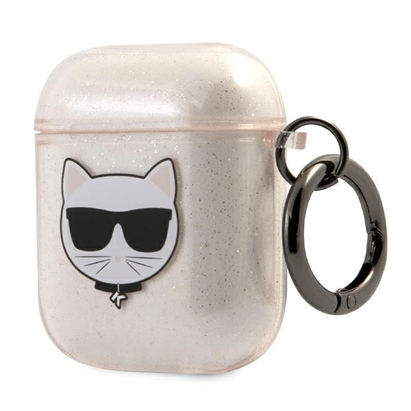 Kryt Karl Lagerfeld KLA2UCHGD Apple AirPods cover gold Glitter Choupette