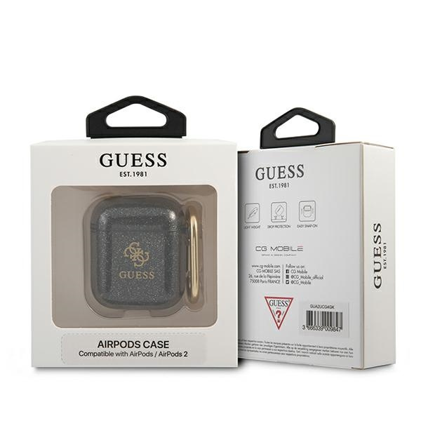 Kryt Guess GUA2UCG4GK Apple AirPods cover black Glitter Collection
