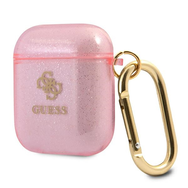 Kryt Guess GUA2UCG4GP Apple AirPods cover pink Glitter Collection