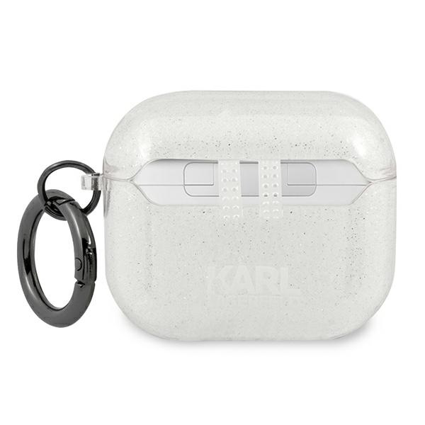 Kryt Karl Lagerfeld KLA3UCHGS Apple AirPods 3 cover silver Glitter Choupette