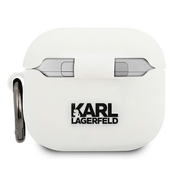 Kryt Karl Lagerfeld KLACA3SILCHWH Apple AirPods 3 cover white Silicone Choupette