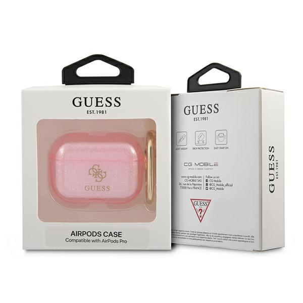 Kryt Guess GUAPUCG4GP Apple AirPods Pro cover pink Glitter Collection