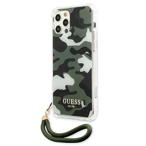 Kryt Guess GUHCP12LKSARKA Apple iPhone 12 Pro Max khaki hardcase Camo Collection
