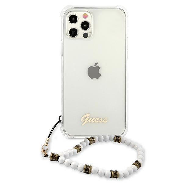 Kryt Guess GUHCP12MKPSWH Apple iPhone 12/12 Pro Transparent hardcase White Pearl