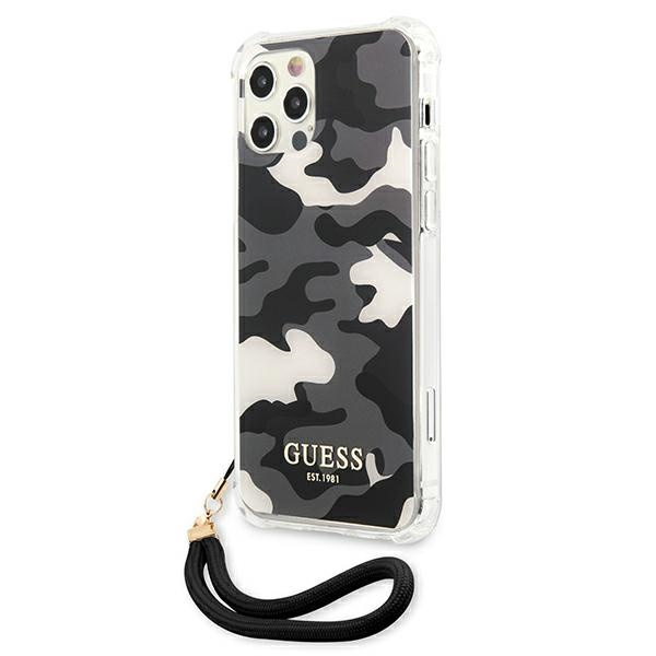 Kryt Guess GUHCP12MKSARBK Apple iPhone 12/12 Pro black hardcase Camo Collection
