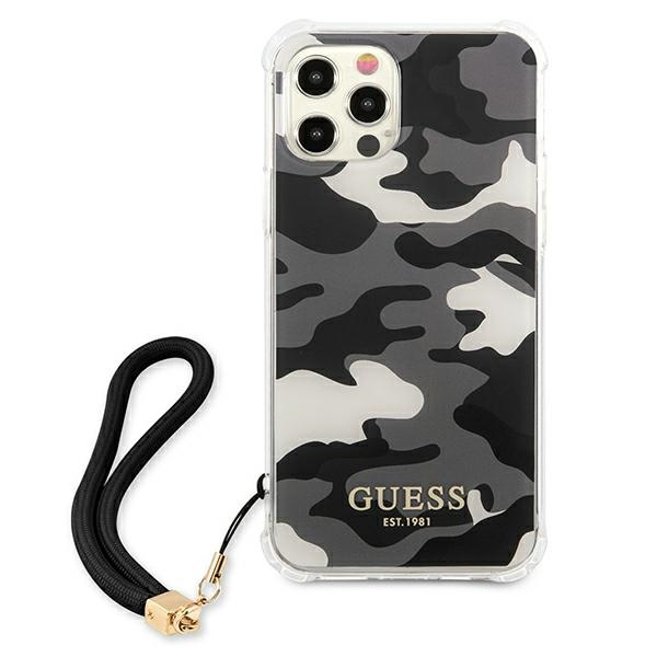 Kryt Guess GUHCP12MKSARBK Apple iPhone 12/12 Pro black hardcase Camo Collection