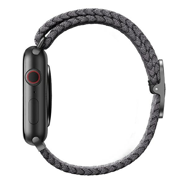 Kryt UNIQ Aspen strap Apple Watch 4/5/6/7/SE/8/9/10 40/41/42mm Braided gray/granite grey