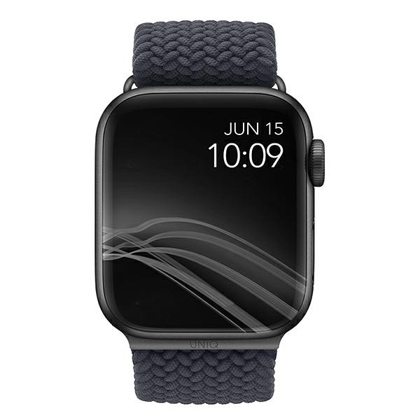 Kryt UNIQ Aspen strap Apple Watch 4/5/6/7/SE/8/9/10 40/41/42mm Braided gray/granite grey