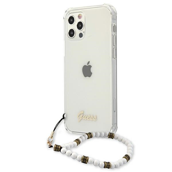 Kryt Guess GUHCP12LKPSWH Apple iPhone 12 Pro Max Transparent hardcase White Pearl