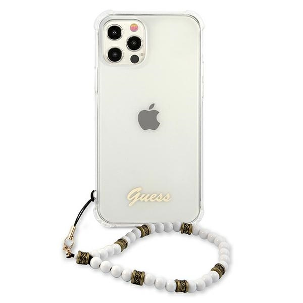 Kryt Guess GUHCP12LKPSWH Apple iPhone 12 Pro Max Transparent hardcase White Pearl