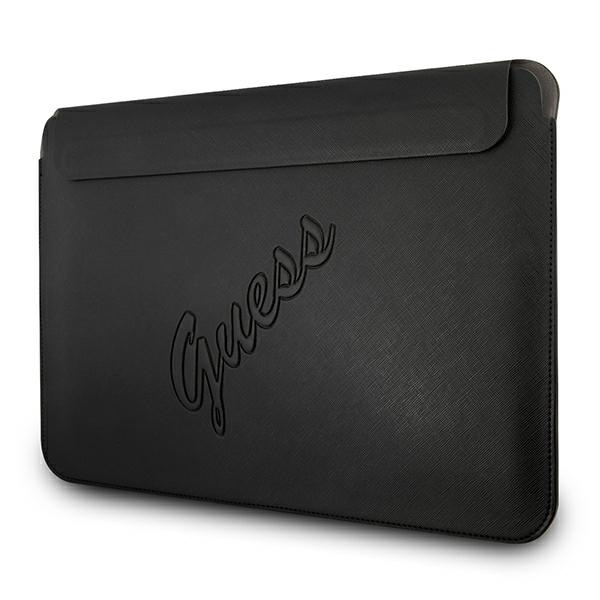 Kryt Guess Sleeve GUCS13PUSASBK 13 inch black Saffiano Script