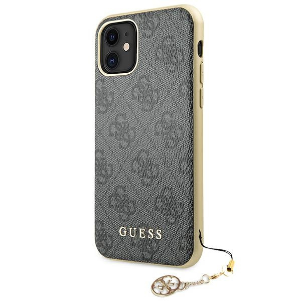 Kryt Guess GUHCN61GF4GGR Apple iPhone 11 grey hard case 4G Charms Collection