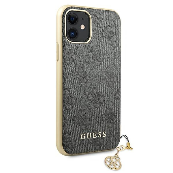 Kryt Guess GUHCN61GF4GGR Apple iPhone 11 grey hard case 4G Charms Collection