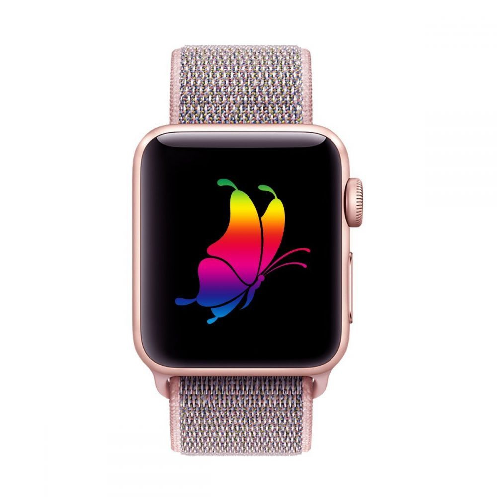 Kryt Belt Tech-Protect Nylon Apple Watch 4/5/6/7/SE/8/9/10 40/41/42mm Pink Sand