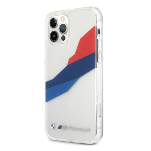 Kryt BMW BMHCP12LSKTGT Apple iPhone 12 Pro Max transparent hardcase Motorsport Tricolor