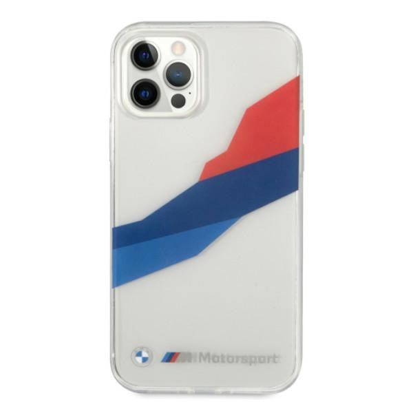 Kryt BMW BMHCP12LSKTGT Apple iPhone 12 Pro Max transparent hardcase Motorsport Tricolor