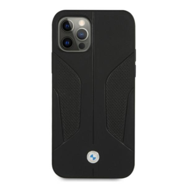 Kryt BMW BMHCP12MRSCSK Apple iPhone 12/12 Pro black hardcase Leather Perforate Sides