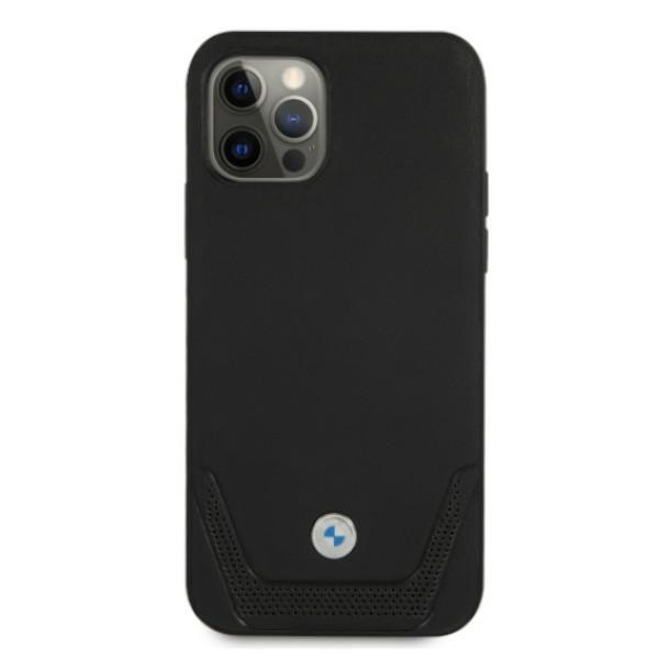 Kryt BMW BMHCP12MRSWPK Apple iPhone 12/12 Pro black hardcase Leather Perforate