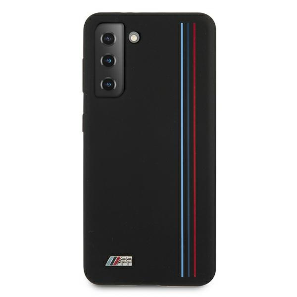 Kryt BMW BMHCS21MSIVTBK Samsung Galaxy S21+ Plus black Silicone Stripes M Collection