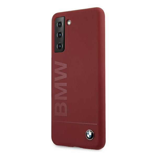 Kryt BMW BMHCS21MSLBLRE Samsung Galaxy S21+ Plus red hardcase Silicone Signature Logo