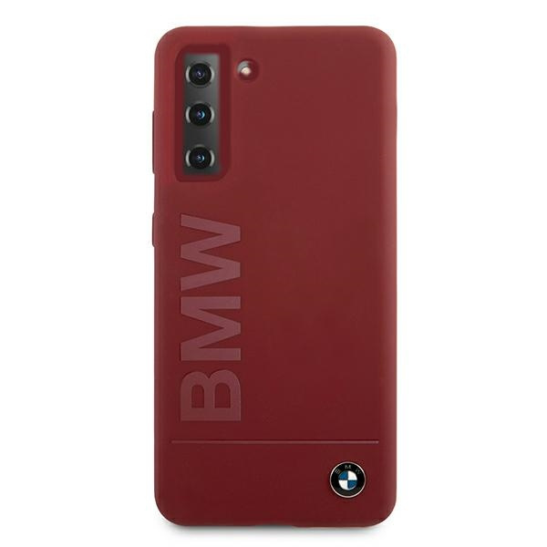 Kryt BMW BMHCS21MSLBLRE Samsung Galaxy S21+ Plus red hardcase Silicone Signature Logo