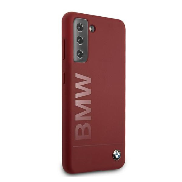 Kryt BMW BMHCS21MSLBLRE Samsung Galaxy S21+ Plus red hardcase Silicone Signature Logo
